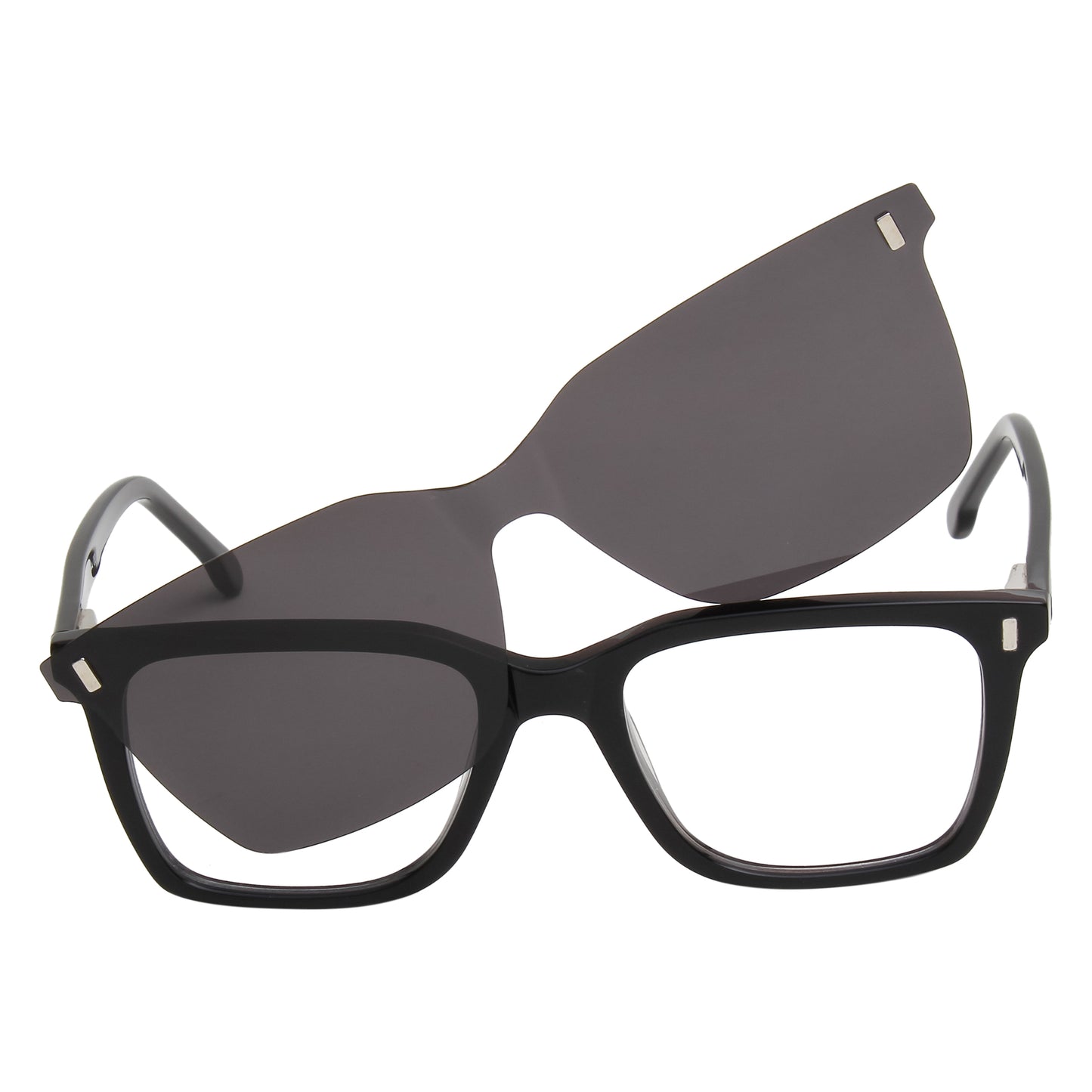 ALEC UNISEX WAYFARER ACETATE CLIPON SUNGLASSES WITH POLARIZED LENS BY TED SMITH (IN 3 COLORS)
