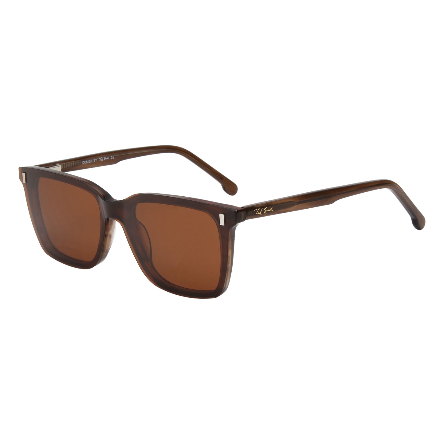 ALEC UNISEX WAYFARER ACETATE CLIPON SUNGLASSES WITH POLARIZED LENS BY TED SMITH (IN 3 COLORS)