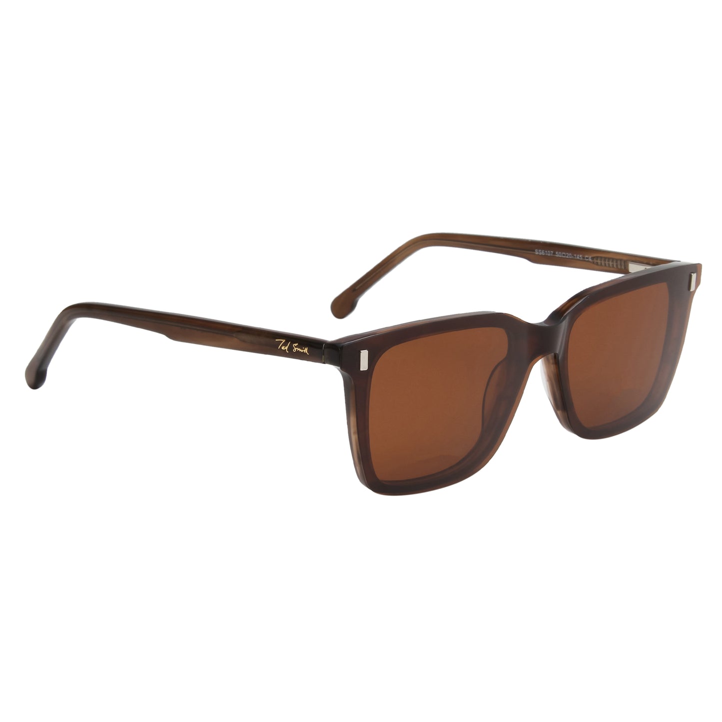 ALEC UNISEX WAYFARER ACETATE CLIPON SUNGLASSES WITH POLARIZED LENS BY TED SMITH (IN 3 COLORS)