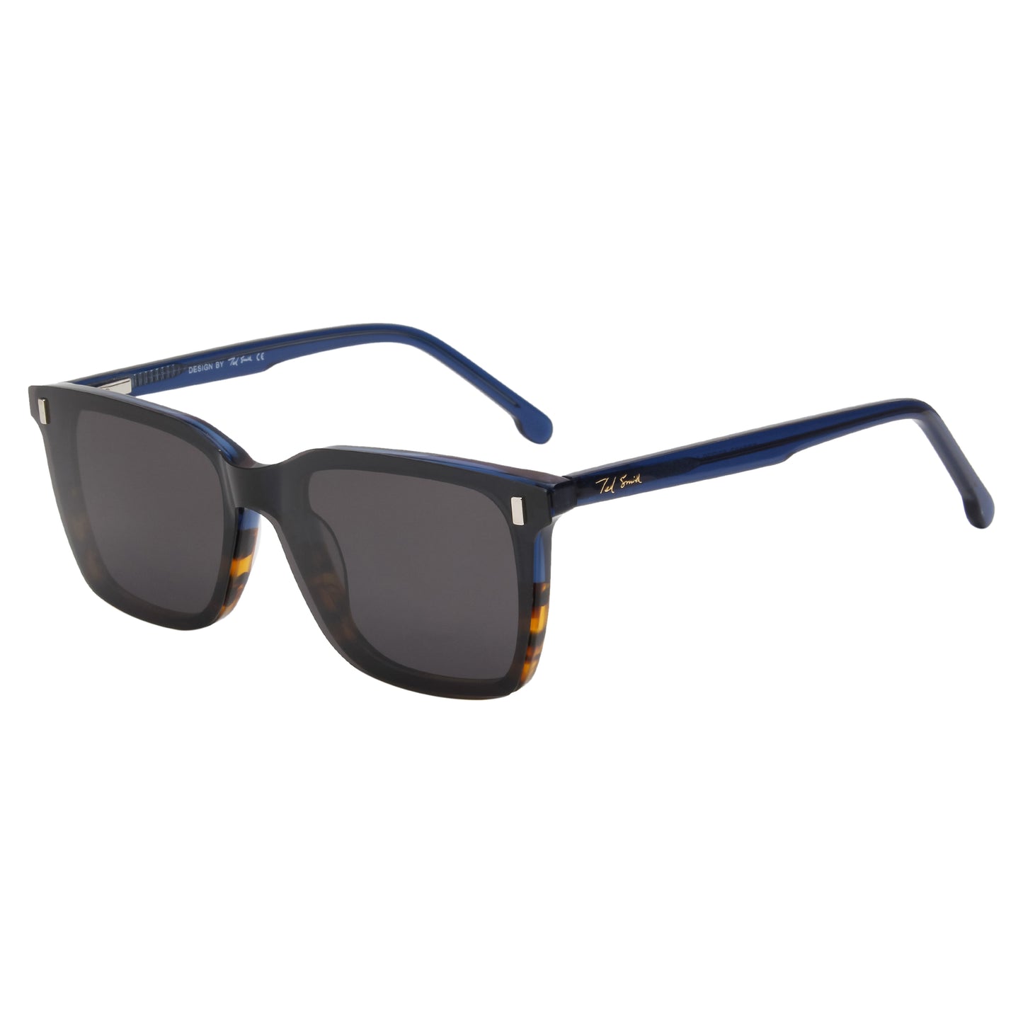 ALEC UNISEX WAYFARER ACETATE CLIPON SUNGLASSES WITH POLARIZED LENS BY TED SMITH (IN 3 COLORS)
