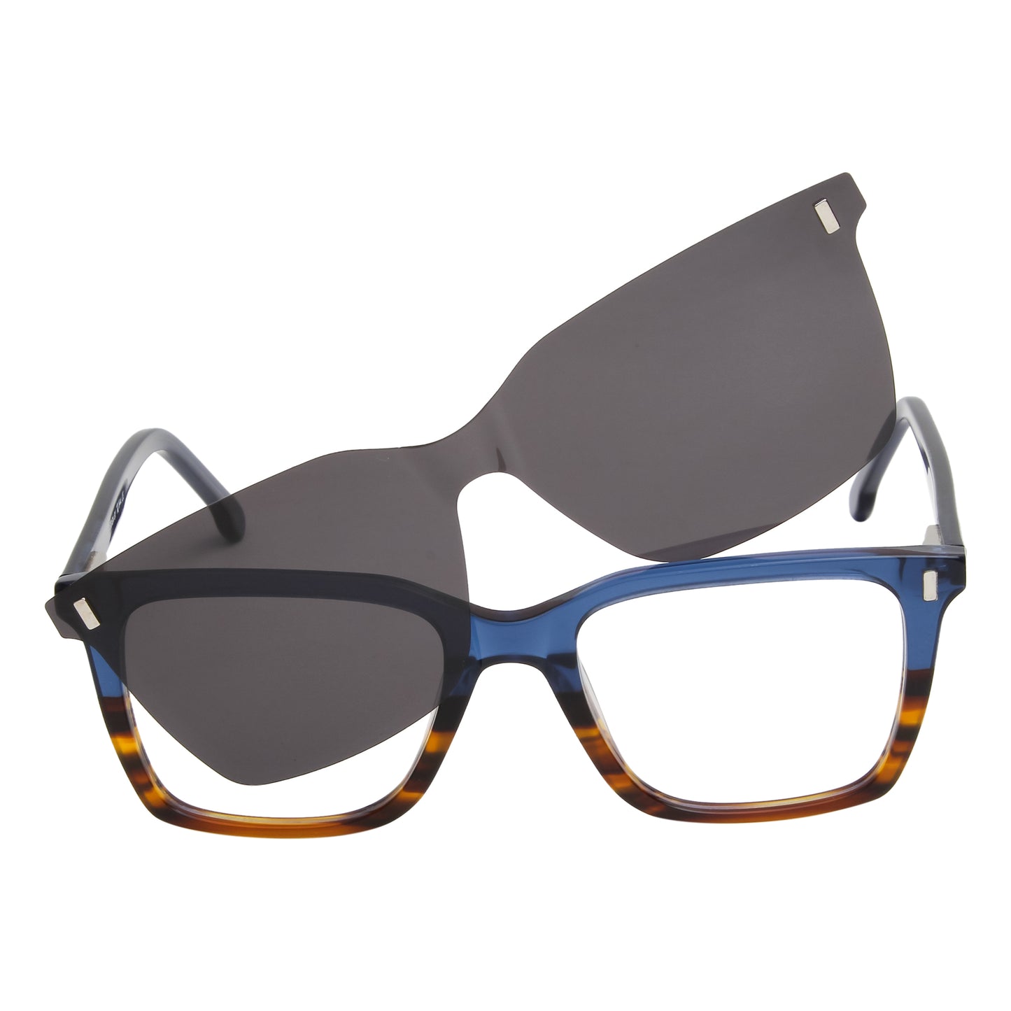 ALEC UNISEX WAYFARER ACETATE CLIPON SUNGLASSES WITH POLARIZED LENS BY TED SMITH (IN 3 COLORS)