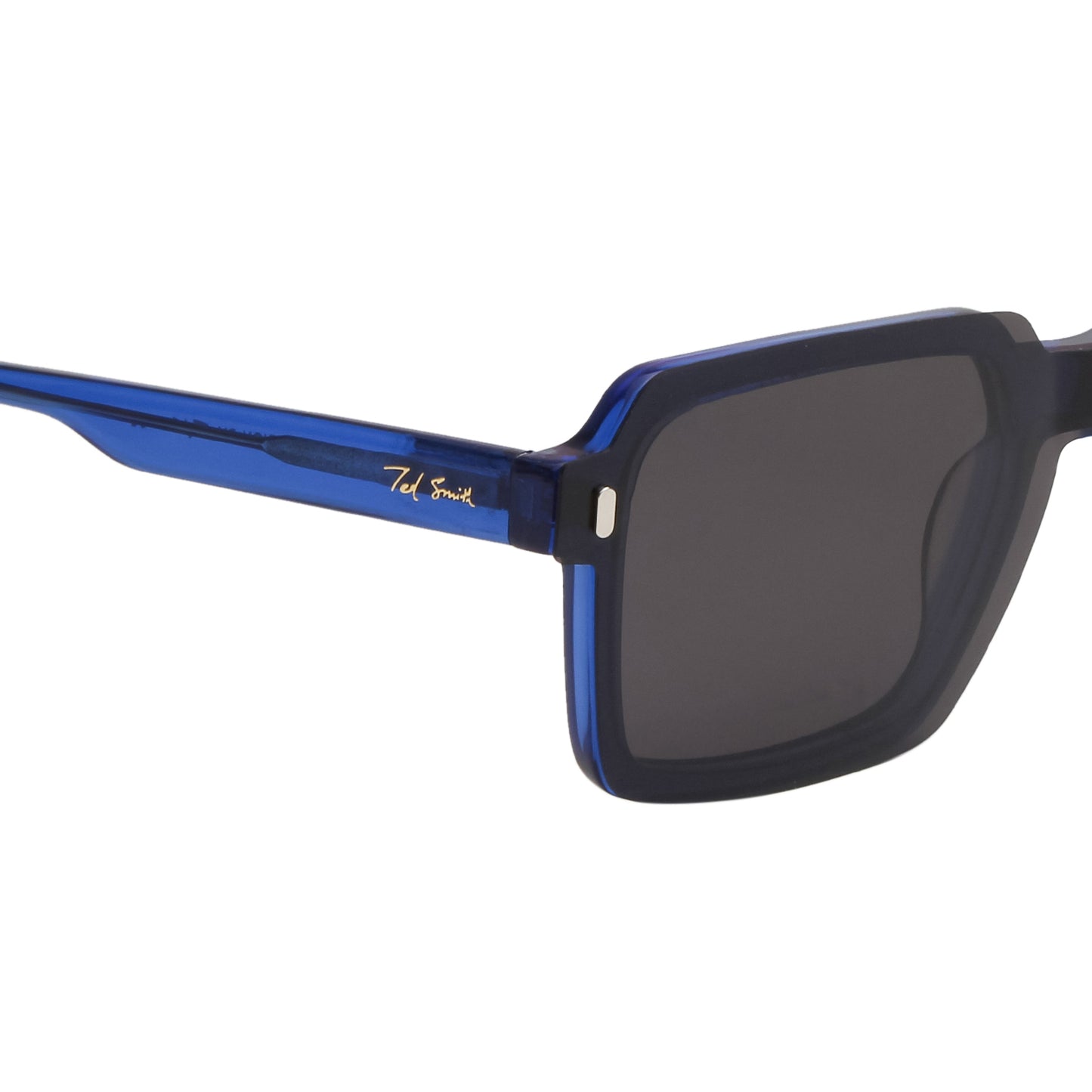 ENRIQUE UNISEX SQUARE ACETATE CLIPON SUNGLASSES WITH POLARIZED LENS BY TED SMITH (IN 4 COLORS)
