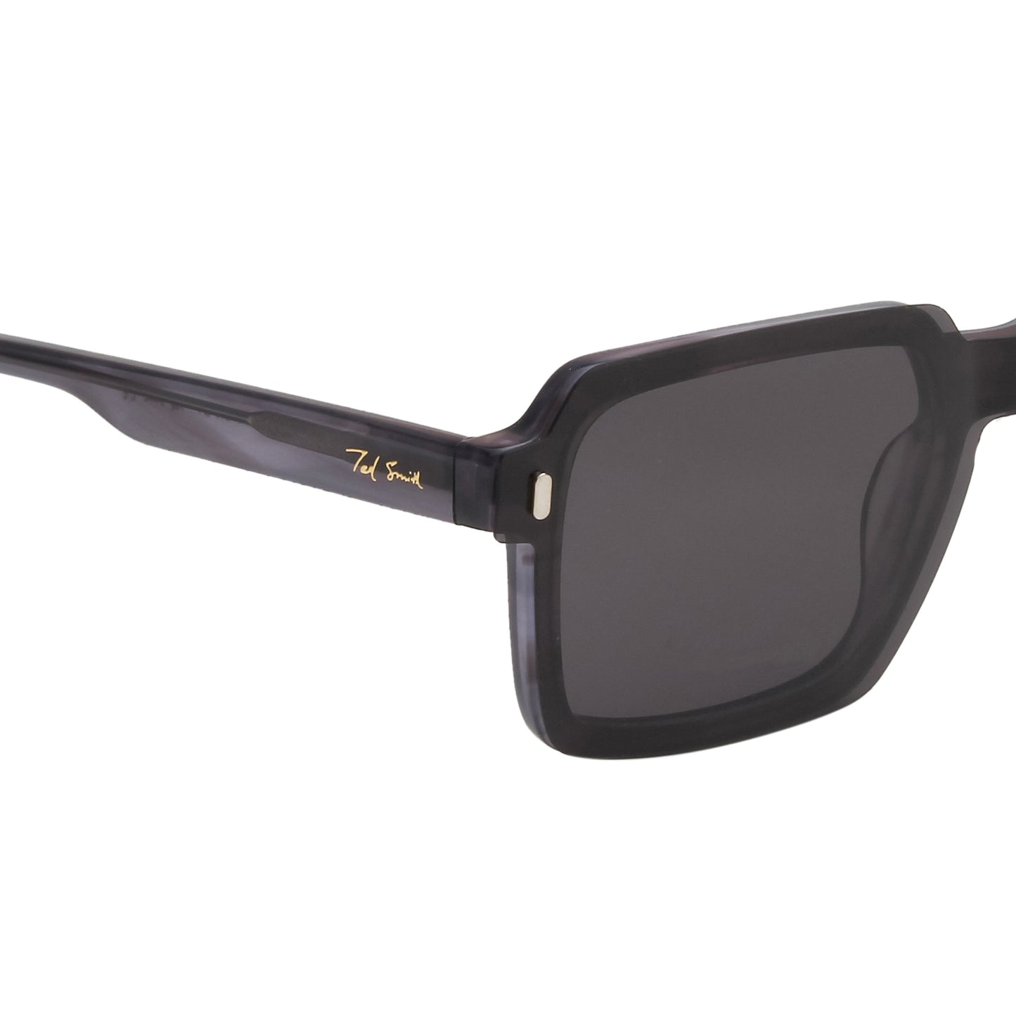 ENRIQUE UNISEX SQUARE ACETATE CLIPON SUNGLASSES WITH POLARIZED LENS BY TED SMITH (IN 4 COLORS)