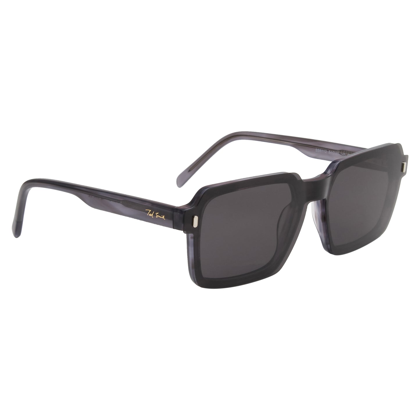 ENRIQUE UNISEX SQUARE ACETATE CLIPON SUNGLASSES WITH POLARIZED LENS BY TED SMITH (IN 4 COLORS)