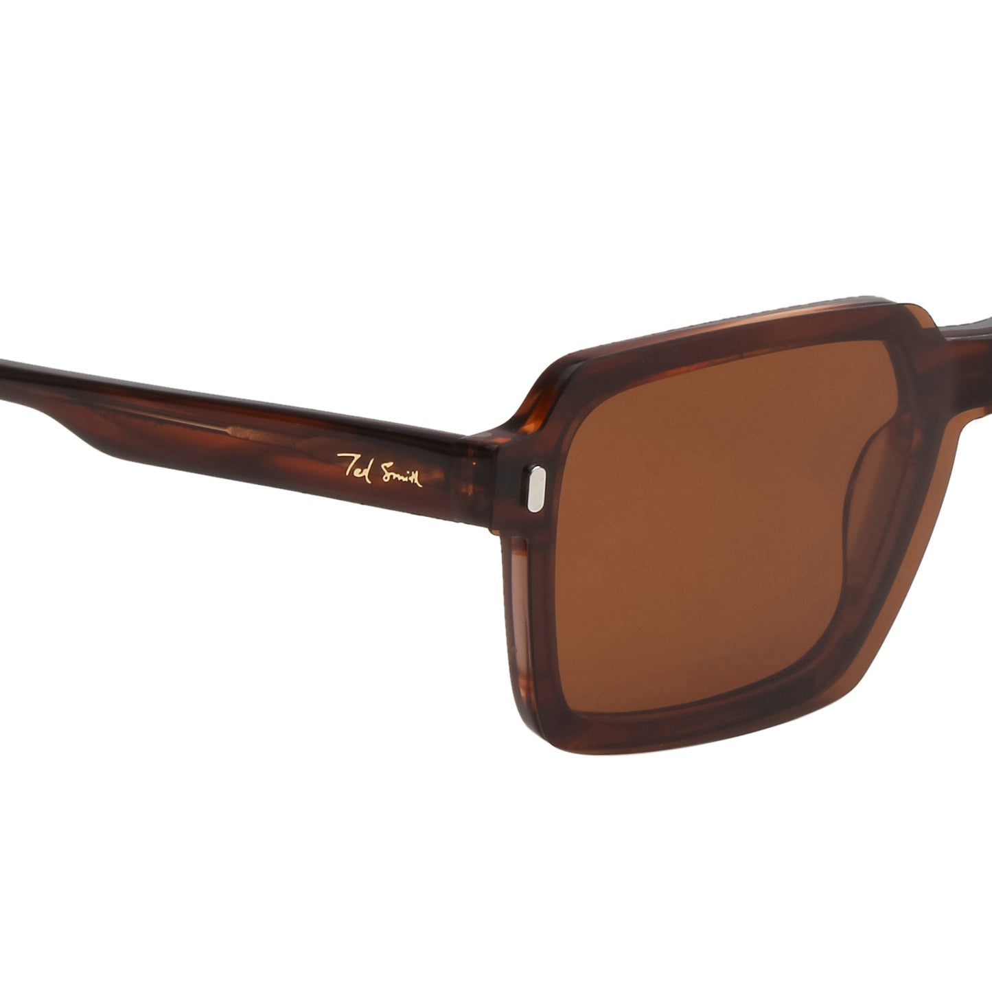 ENRIQUE UNISEX SQUARE ACETATE CLIPON SUNGLASSES WITH POLARIZED LENS BY TED SMITH (IN 4 COLORS)