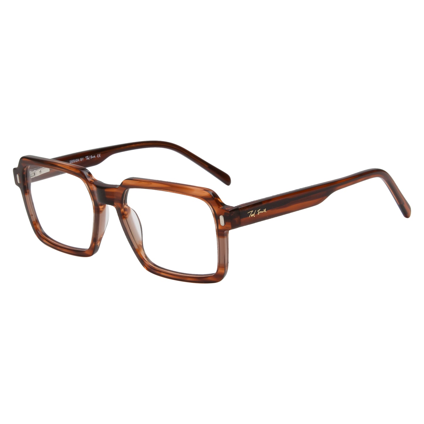 ENRIQUE UNISEX SQUARE ACETATE CLIPON SUNGLASSES WITH POLARIZED LENS BY TED SMITH (IN 4 COLORS)