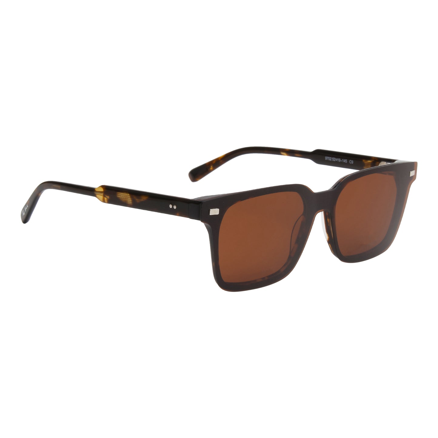 CHARLIE UNISEX SQUARE ACETATE CLIPON SUNGLASSES WITH POLARIZED LENS BY TED SMITH (IN 3 COLORS)