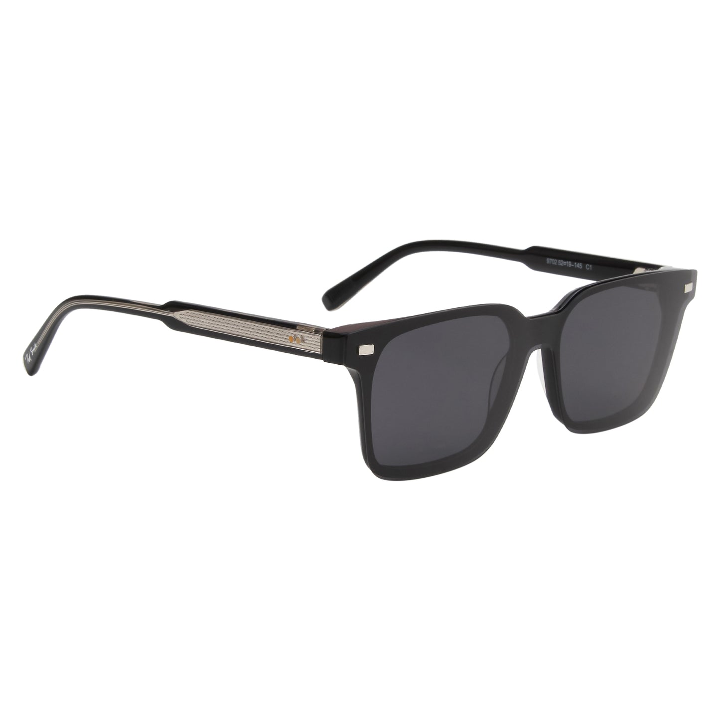 CHARLIE UNISEX SQUARE ACETATE CLIPON SUNGLASSES WITH POLARIZED LENS BY TED SMITH (IN 3 COLORS)