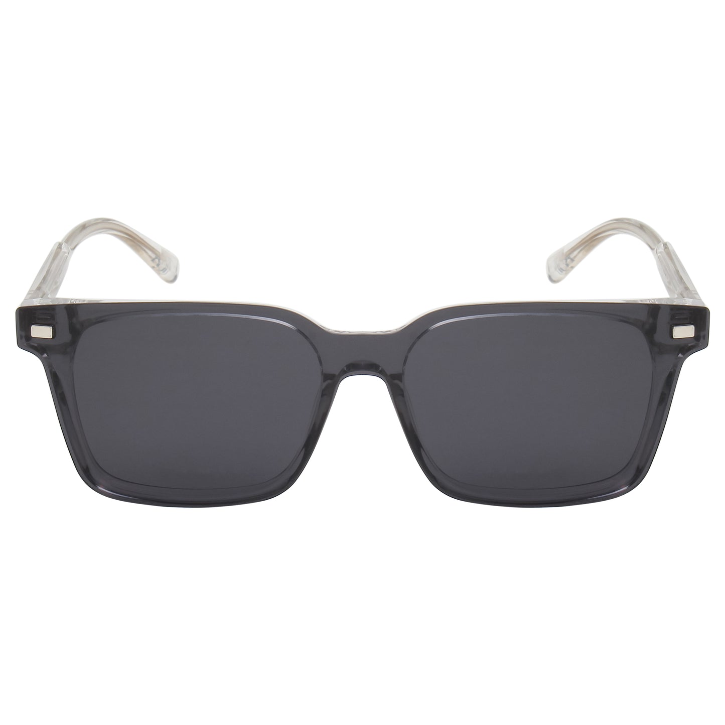 CHARLIE UNISEX SQUARE ACETATE CLIPON SUNGLASSES WITH POLARIZED LENS BY TED SMITH (IN 3 COLORS)