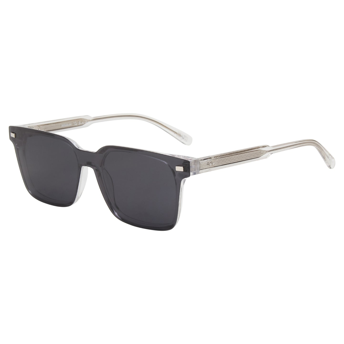 CHARLIE UNISEX SQUARE ACETATE CLIPON SUNGLASSES WITH POLARIZED LENS BY TED SMITH (IN 3 COLORS)