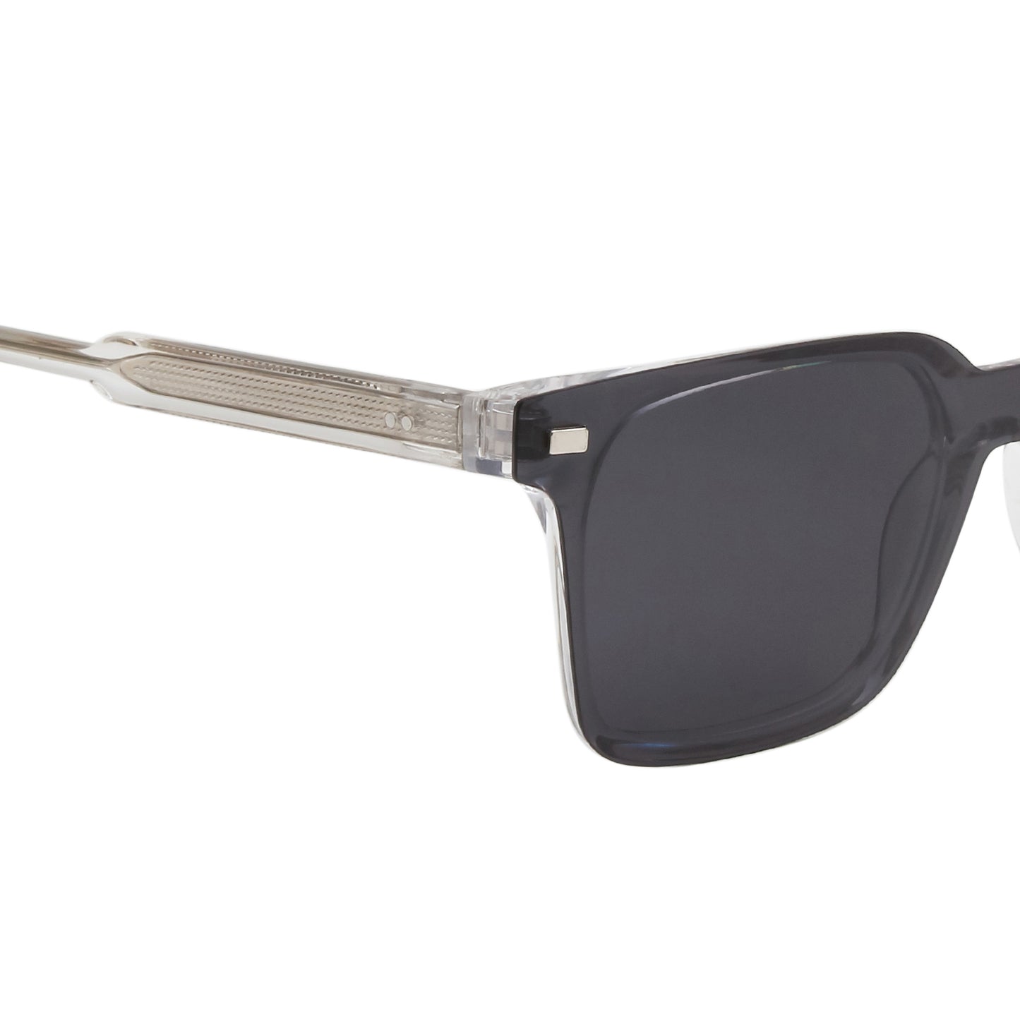 CHARLIE UNISEX SQUARE ACETATE CLIPON SUNGLASSES WITH POLARIZED LENS BY TED SMITH (IN 3 COLORS)