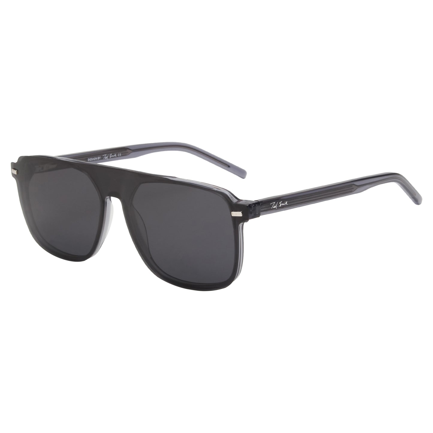 DALES UNISEX AVIATOR ACETATE CLIPON SUNGLASSES WITH POLARIZED LENS BY TED SMITH (IN 4 COLORS)