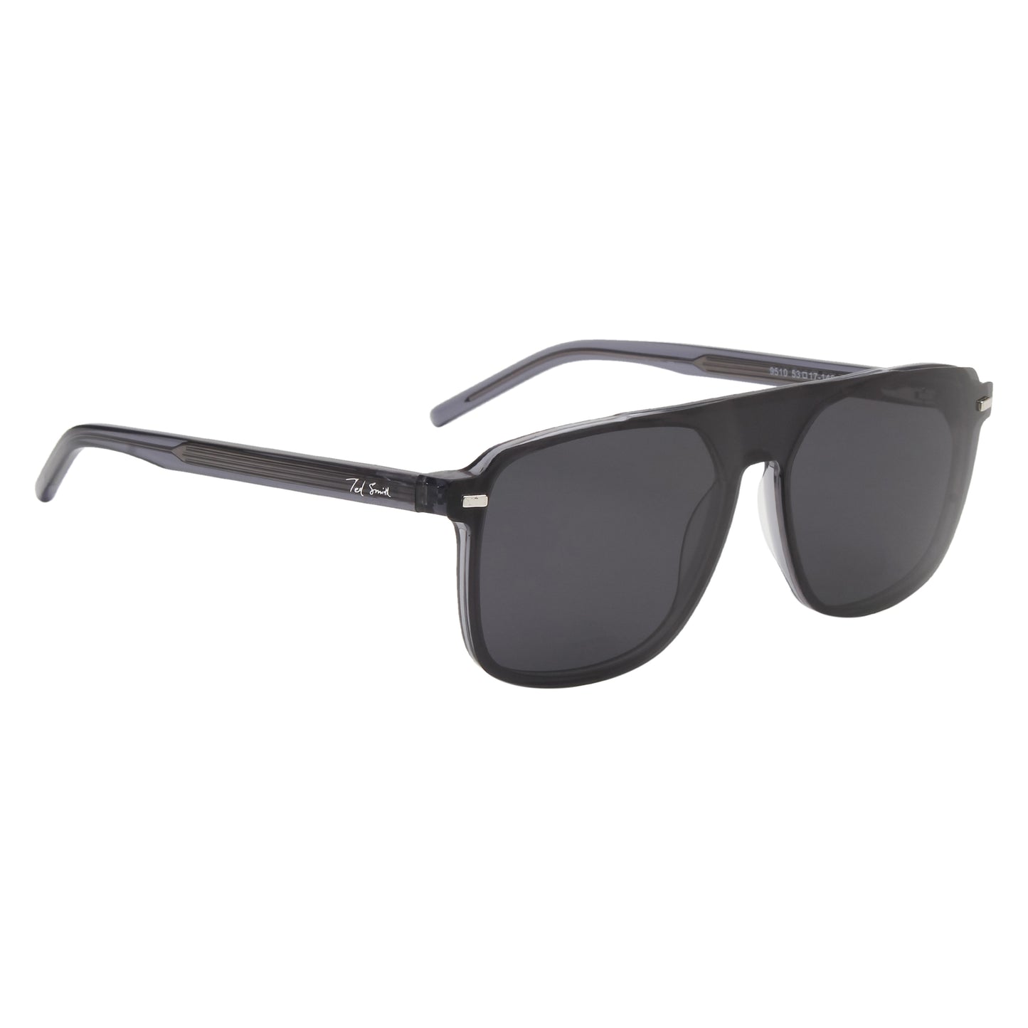 DALES UNISEX AVIATOR ACETATE CLIPON SUNGLASSES WITH POLARIZED LENS BY TED SMITH (IN 4 COLORS)