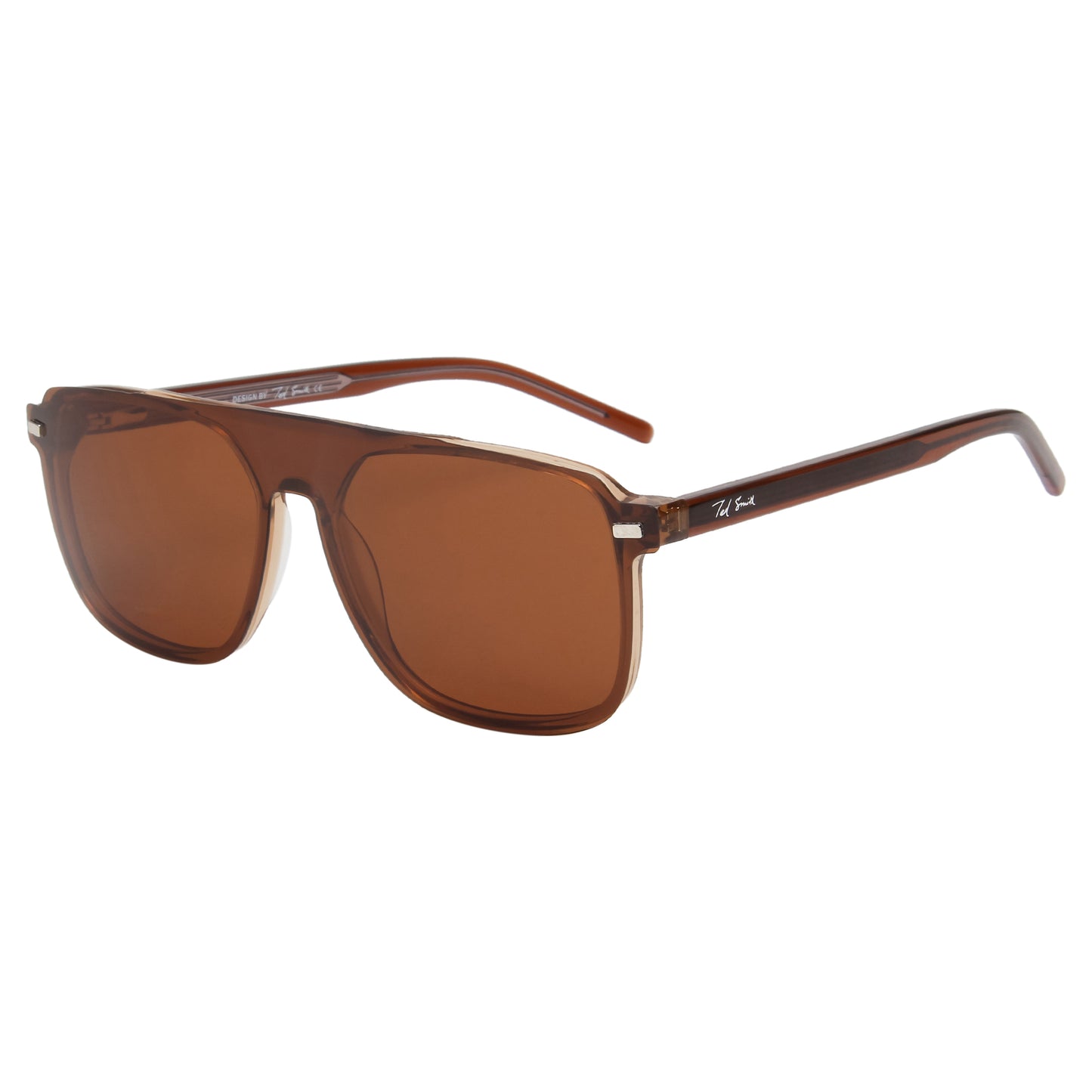 DALES UNISEX AVIATOR ACETATE CLIPON SUNGLASSES WITH POLARIZED LENS BY TED SMITH (IN 4 COLORS)
