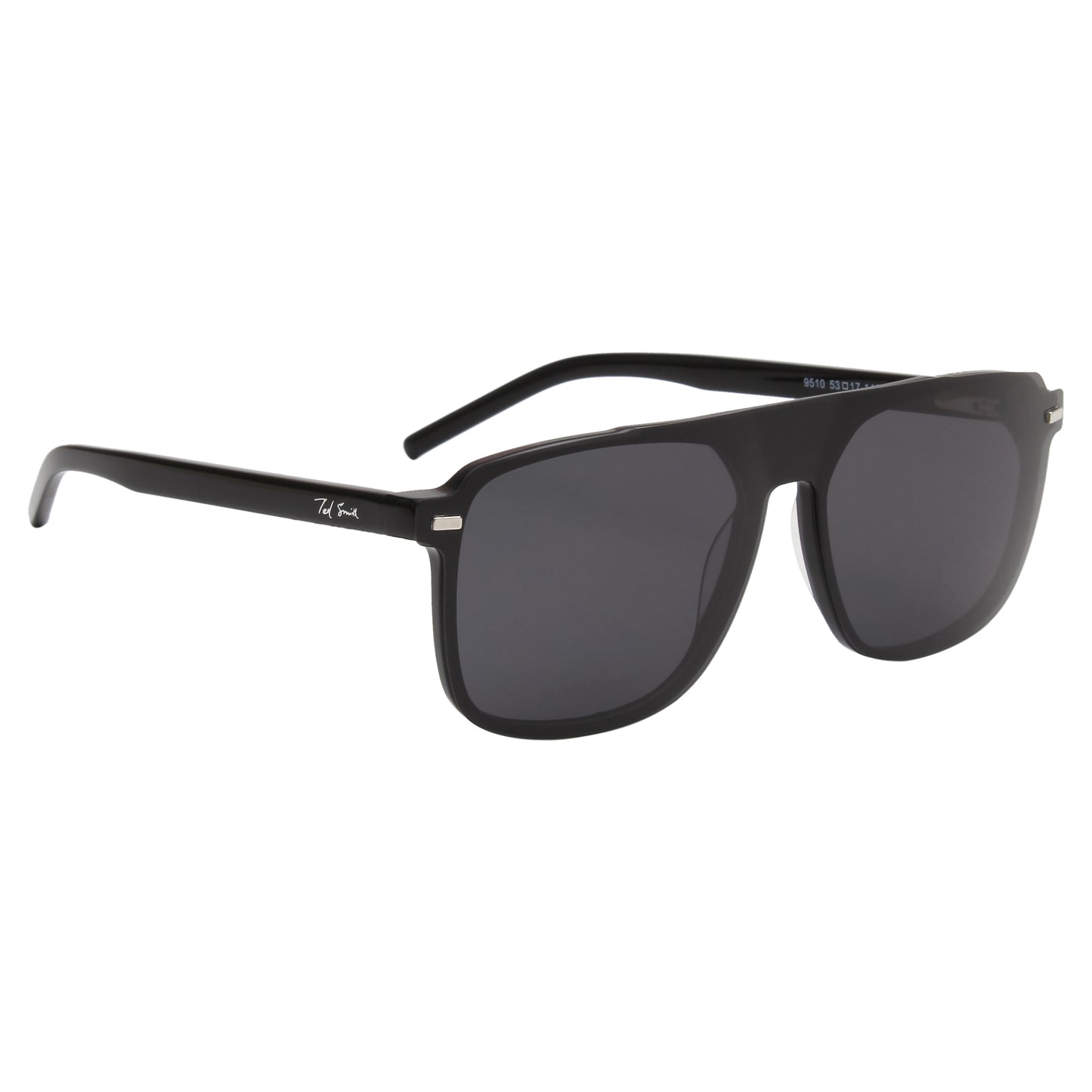DALES UNISEX AVIATOR ACETATE CLIPON SUNGLASSES WITH POLARIZED LENS BY TED SMITH (IN 4 COLORS)