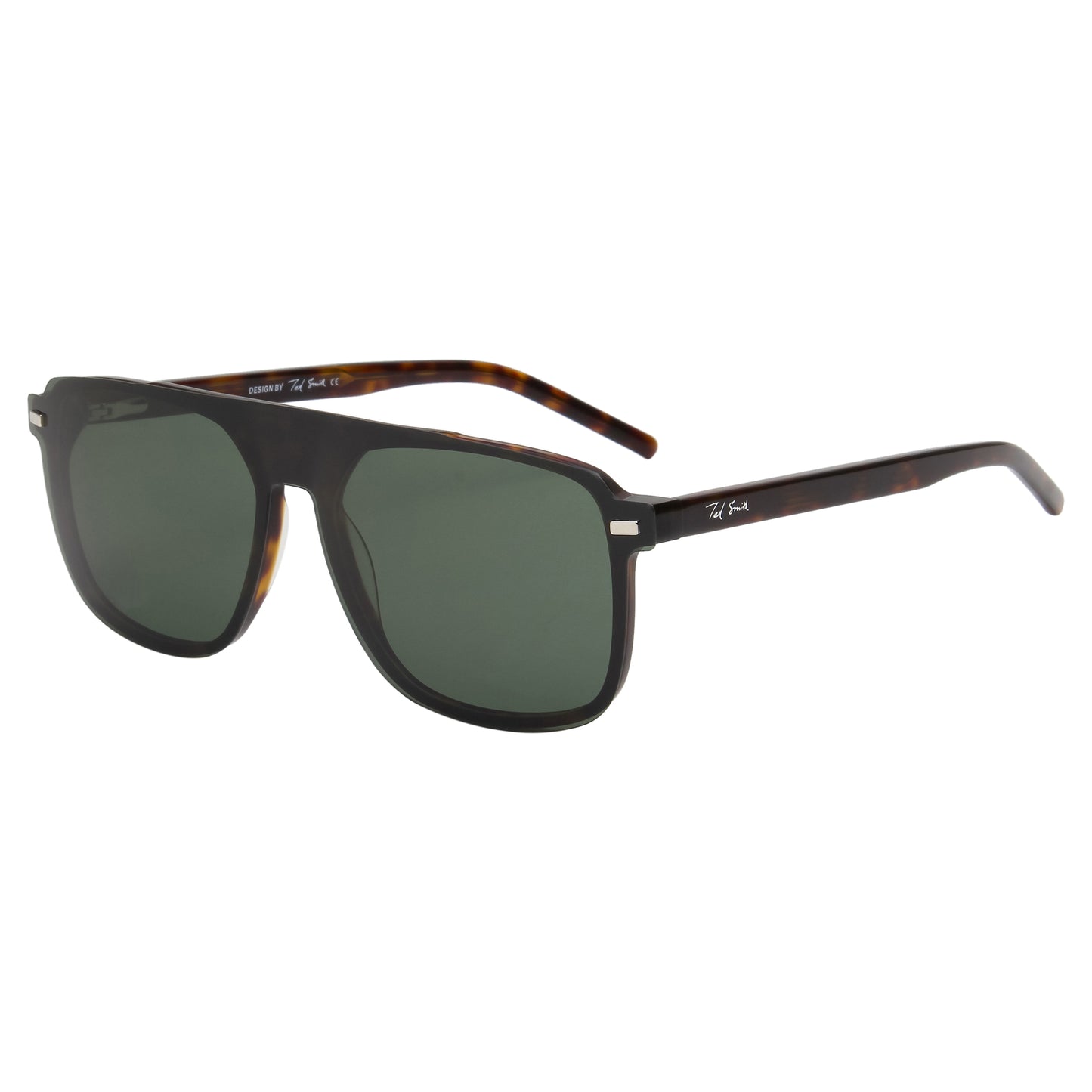 DALES UNISEX AVIATOR ACETATE CLIPON SUNGLASSES WITH POLARIZED LENS BY TED SMITH (IN 4 COLORS)