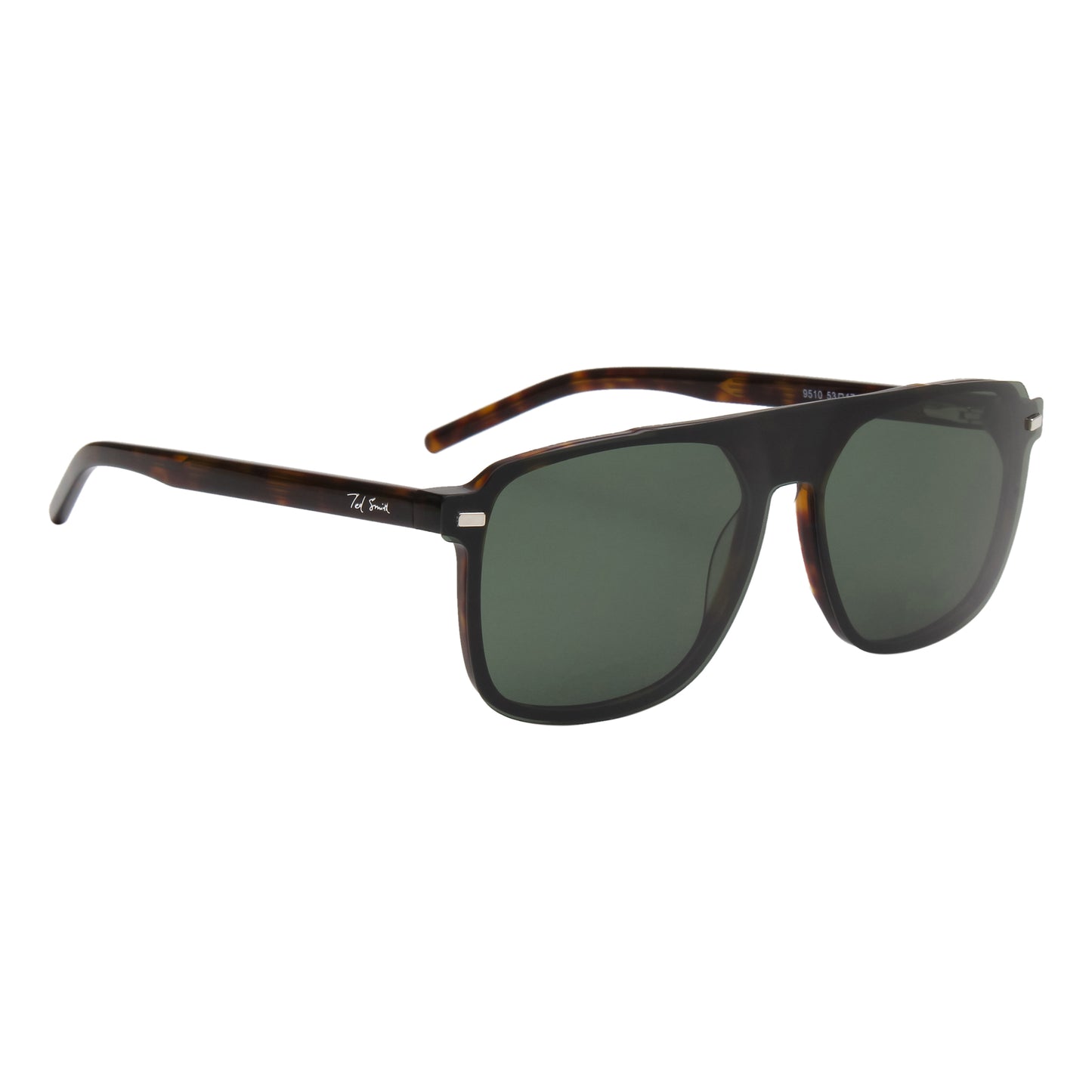 DALES UNISEX AVIATOR ACETATE CLIPON SUNGLASSES WITH POLARIZED LENS BY TED SMITH (IN 4 COLORS)