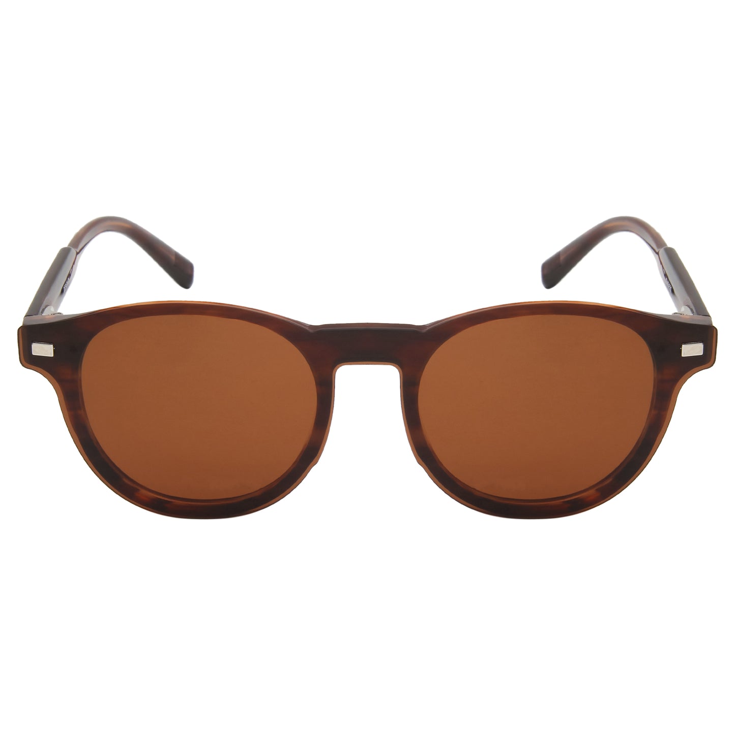 CHAVIS UNISEX ROUND ACETATE CLIPON SUNGLASSES WITH POLARIZED LENS BY TED SMITH (IN 4 COLORS)