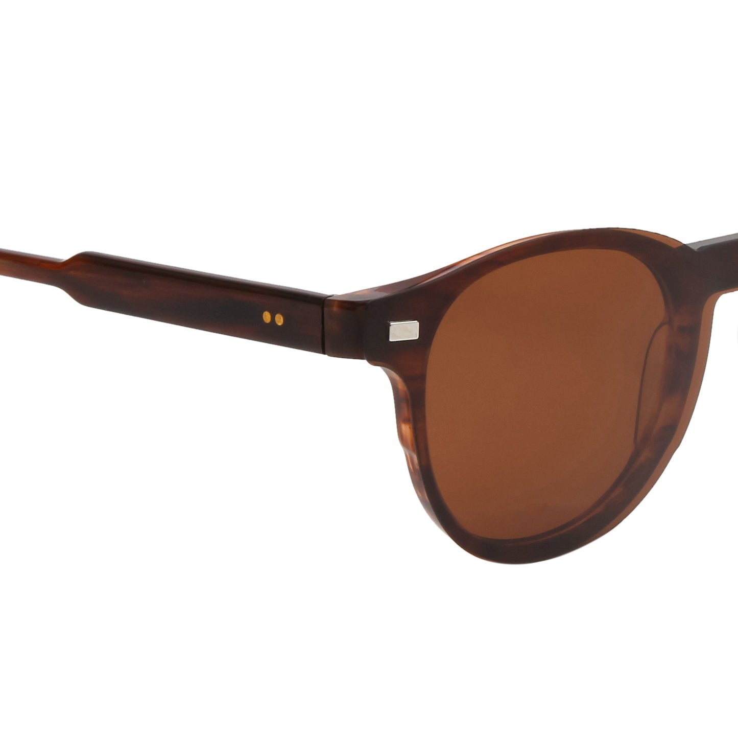 CHAVIS UNISEX ROUND ACETATE CLIPON SUNGLASSES WITH POLARIZED LENS BY TED SMITH (IN 4 COLORS)