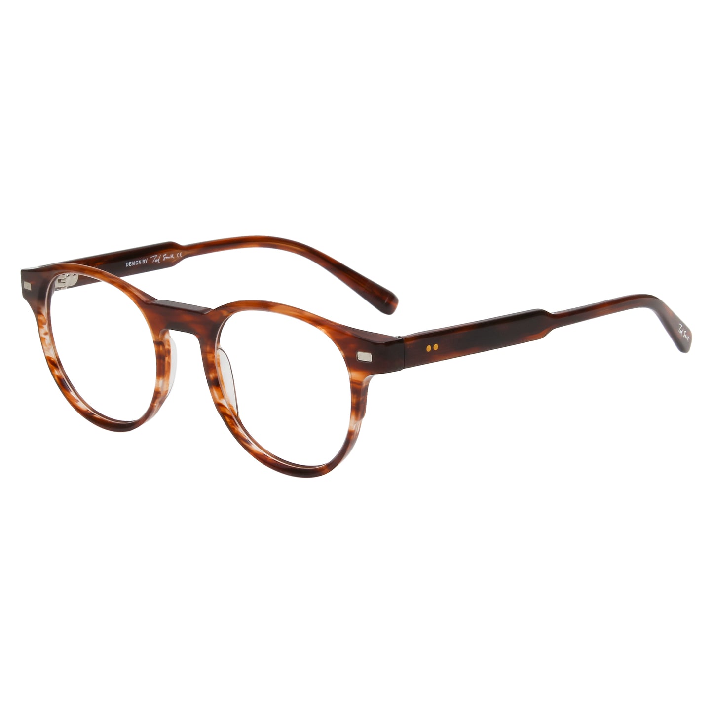 CHAVIS UNISEX ROUND ACETATE CLIPON SUNGLASSES WITH POLARIZED LENS BY TED SMITH (IN 4 COLORS)
