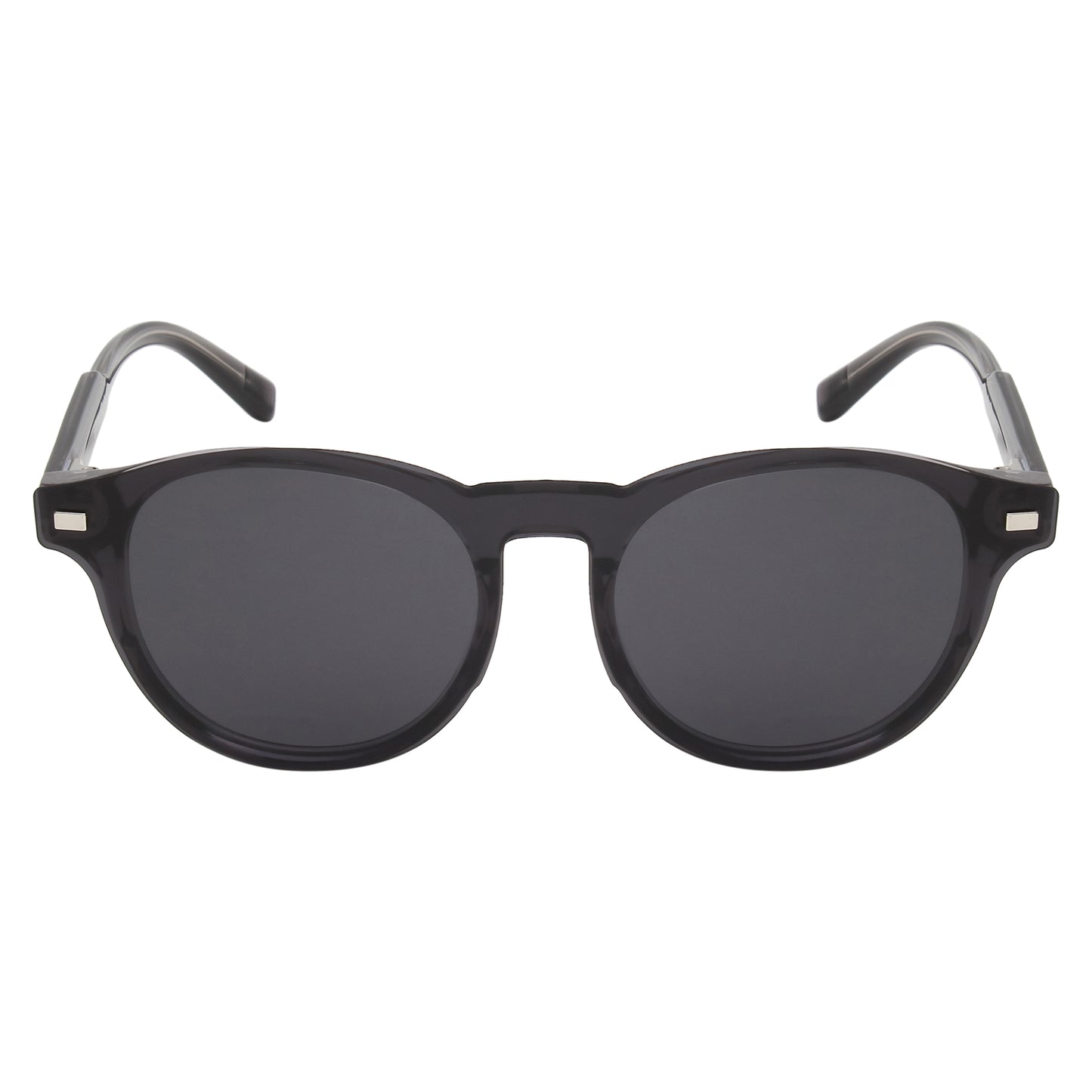 CHAVIS UNISEX ROUND ACETATE CLIPON SUNGLASSES WITH POLARIZED LENS BY TED SMITH (IN 4 COLORS)