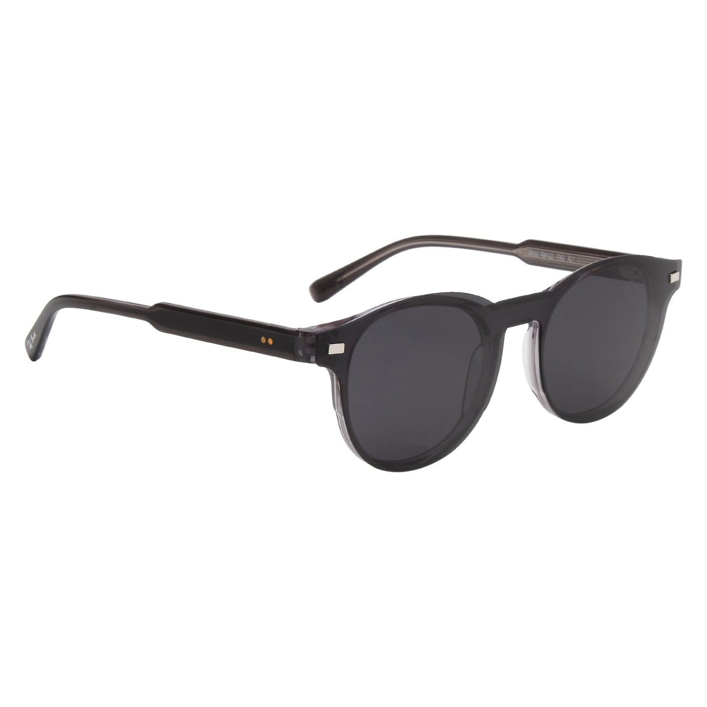 CHAVIS UNISEX ROUND ACETATE CLIPON SUNGLASSES WITH POLARIZED LENS BY TED SMITH (IN 4 COLORS)