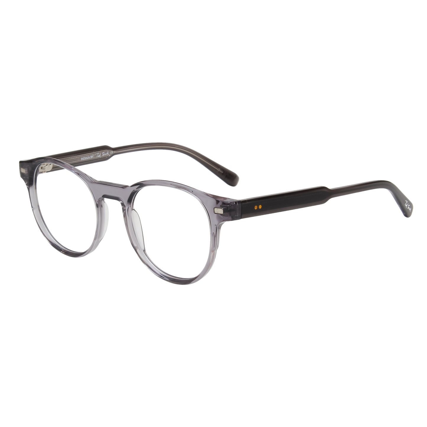 CHAVIS UNISEX ROUND ACETATE CLIPON SUNGLASSES WITH POLARIZED LENS BY TED SMITH (IN 4 COLORS)