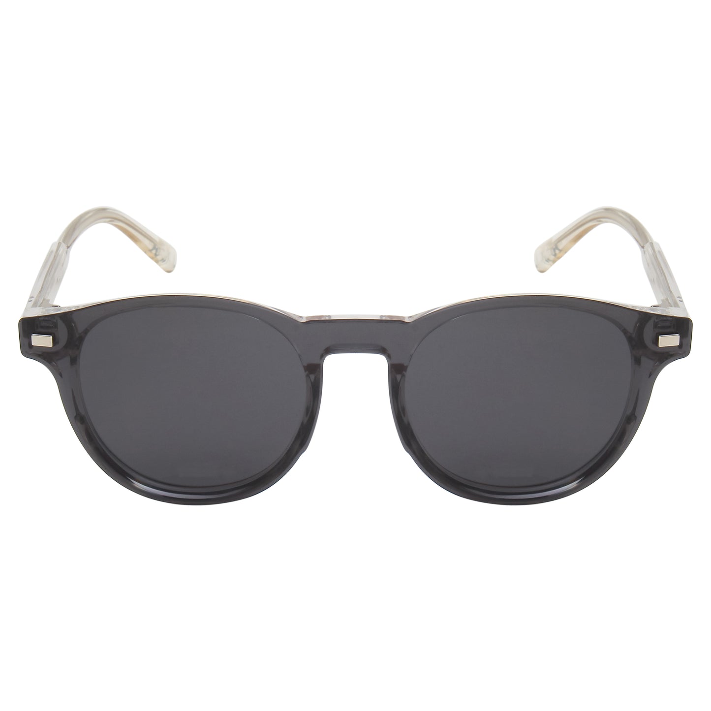 CHAVIS UNISEX ROUND ACETATE CLIPON SUNGLASSES WITH POLARIZED LENS BY TED SMITH (IN 4 COLORS)