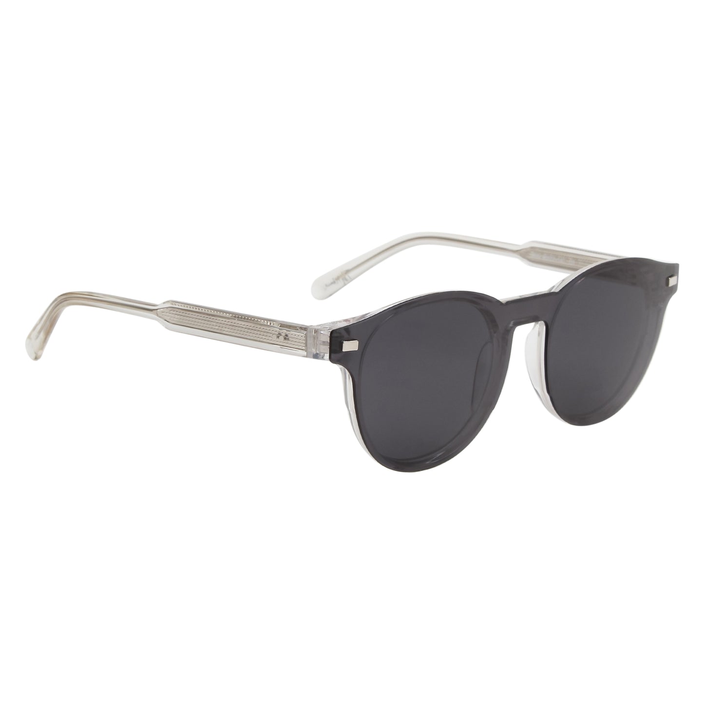 CHAVIS UNISEX ROUND ACETATE CLIPON SUNGLASSES WITH POLARIZED LENS BY TED SMITH (IN 4 COLORS)