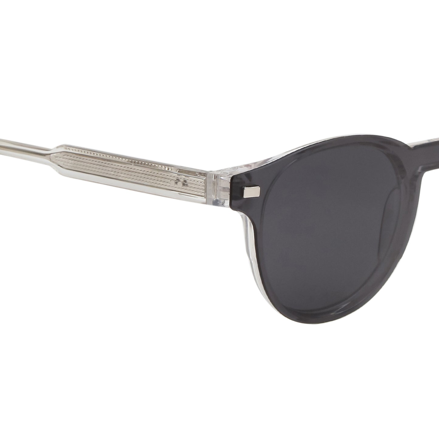 CHAVIS UNISEX ROUND ACETATE CLIPON SUNGLASSES WITH POLARIZED LENS BY TED SMITH (IN 4 COLORS)