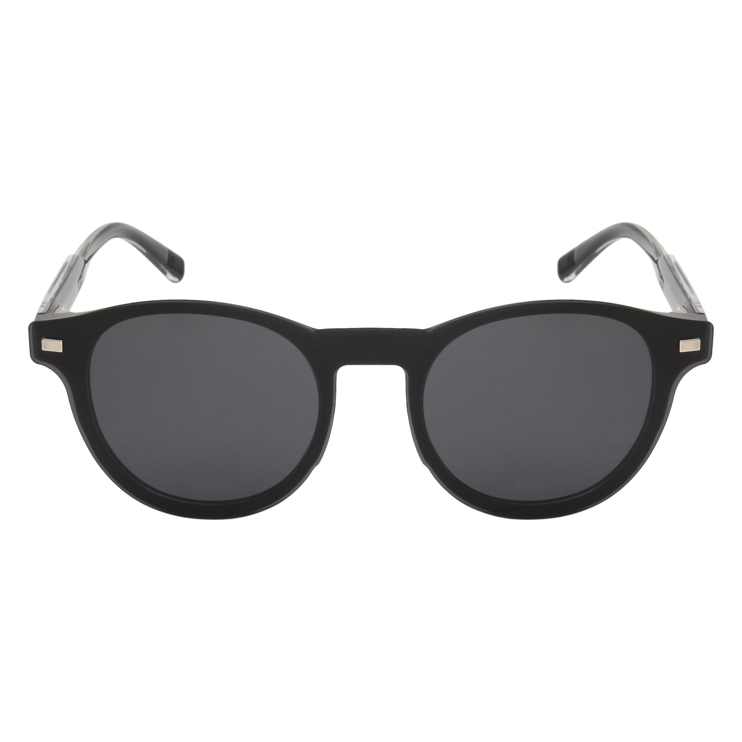 CHAVIS UNISEX ROUND ACETATE CLIPON SUNGLASSES WITH POLARIZED LENS BY TED SMITH (IN 4 COLORS)