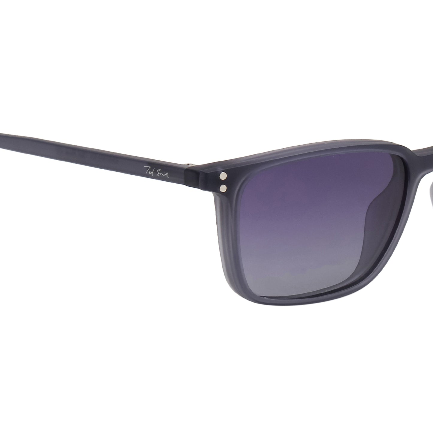 JARVIS UNISEX RECTANGULAR TR90 CLIPON SUNGLASSES WITH POLARIZED LENS BY TED SMITH (IN 3 COLORS)