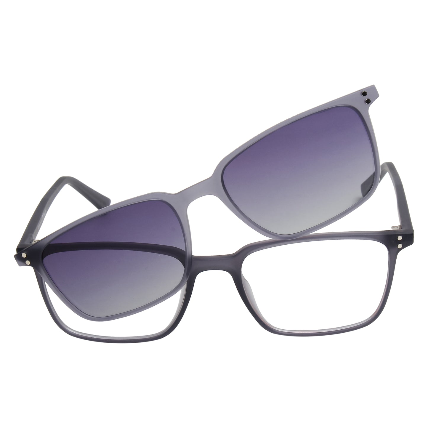 JARVIS UNISEX RECTANGULAR TR90 CLIPON SUNGLASSES WITH POLARIZED LENS BY TED SMITH (IN 3 COLORS)