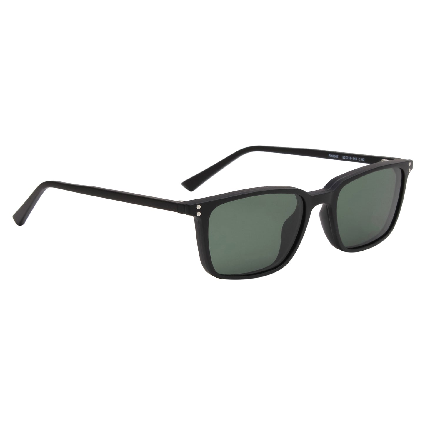 JARVIS UNISEX RECTANGULAR TR90 CLIPON SUNGLASSES WITH POLARIZED LENS BY TED SMITH (IN 3 COLORS)