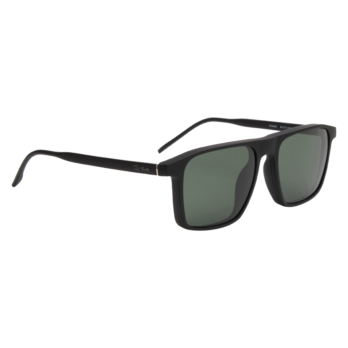 MELVIN UNISEX SQUARE TR90 CLIPON SUNGLASSES WITH POLARIZED LENS BY TED SMITH (IN 3 COLORS)
