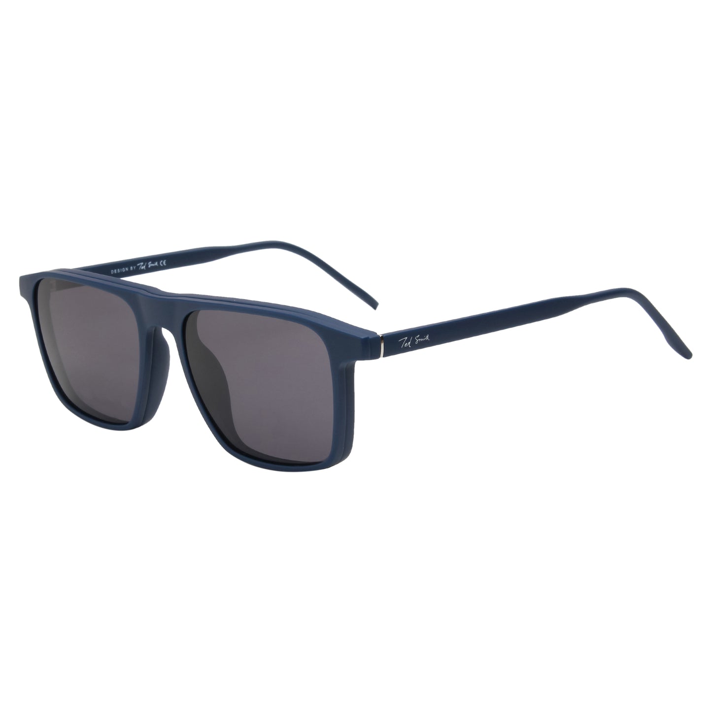 MELVIN UNISEX SQUARE TR90 CLIPON SUNGLASSES WITH POLARIZED LENS BY TED SMITH (IN 3 COLORS)