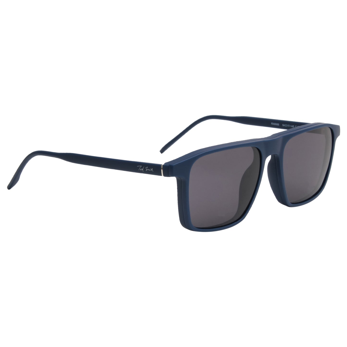MELVIN UNISEX SQUARE TR90 CLIPON SUNGLASSES WITH POLARIZED LENS BY TED SMITH (IN 3 COLORS)
