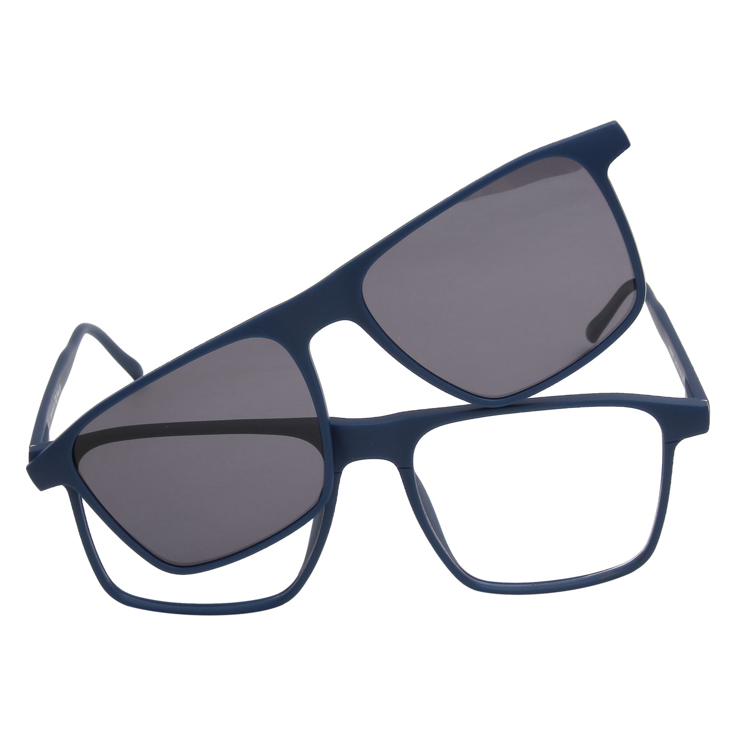MELVIN UNISEX SQUARE TR90 CLIPON SUNGLASSES WITH POLARIZED LENS BY TED SMITH (IN 3 COLORS)