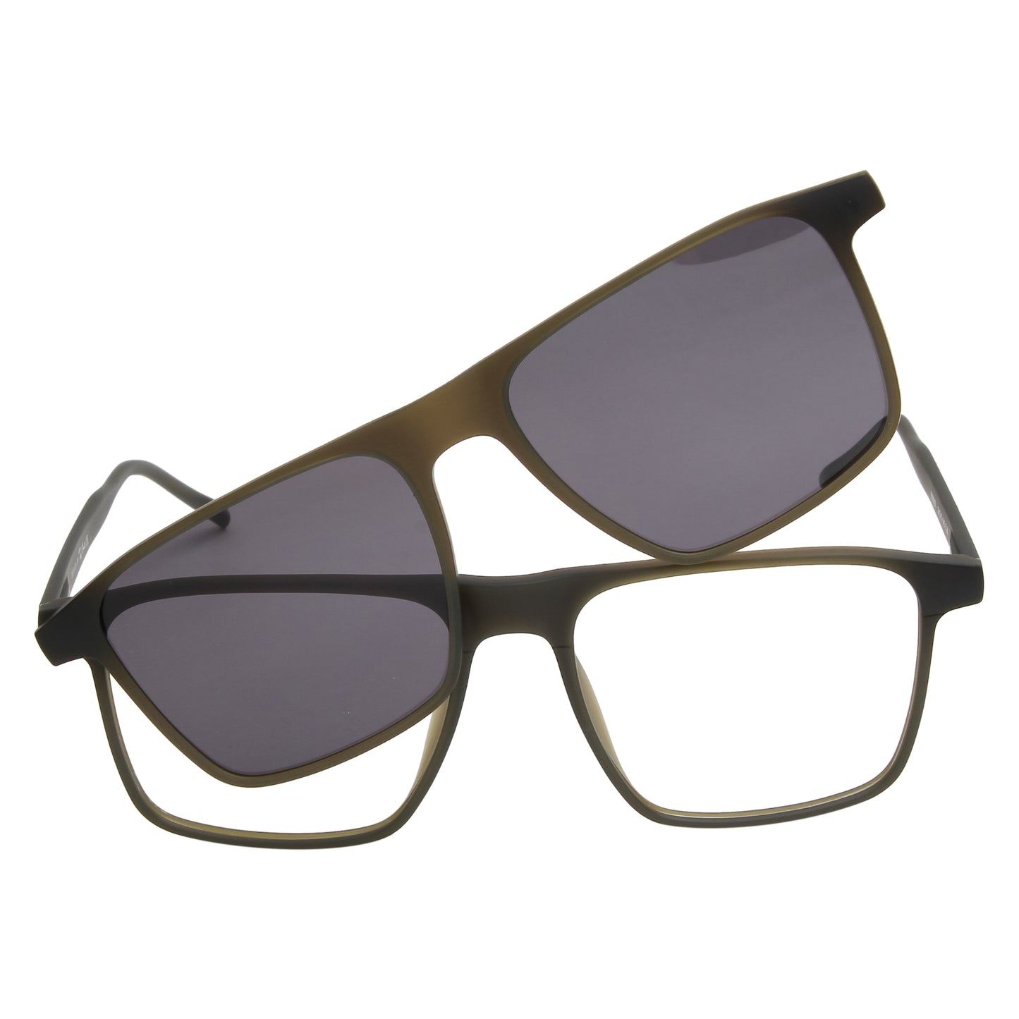 MELVIN UNISEX SQUARE TR90 CLIPON SUNGLASSES WITH POLARIZED LENS BY TED SMITH (IN 3 COLORS)