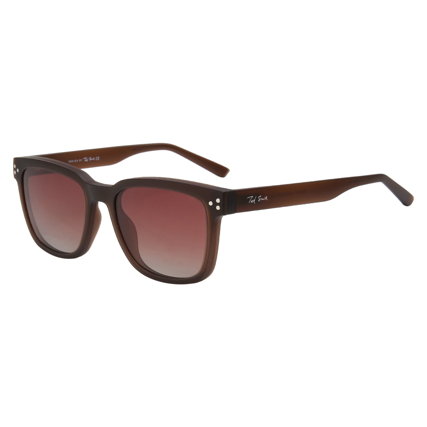 DOTTIE UNISEX SQUARE TR90 CLIPON SUNGLASSES WITH POLARIZED LENS BY TED SMITH (IN 3 COLORS)