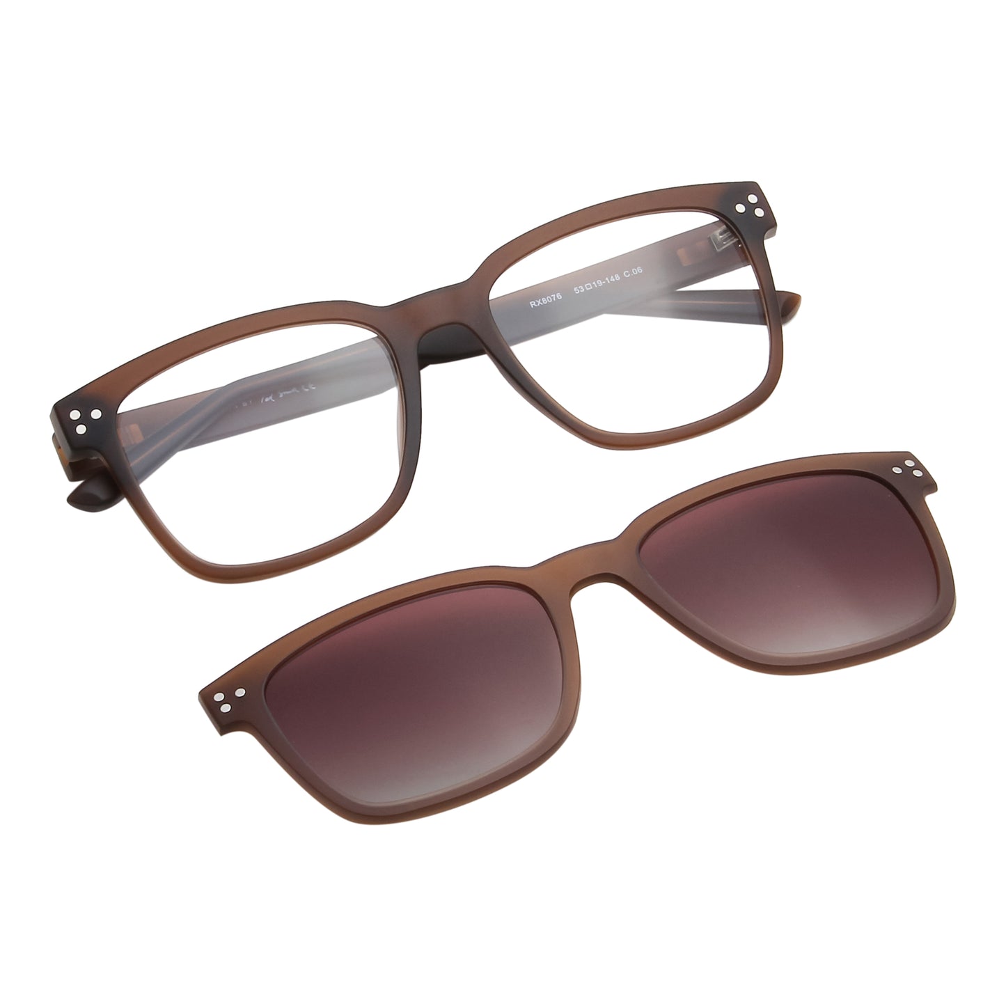 DOTTIE UNISEX SQUARE TR90 CLIPON SUNGLASSES WITH POLARIZED LENS BY TED SMITH (IN 3 COLORS)