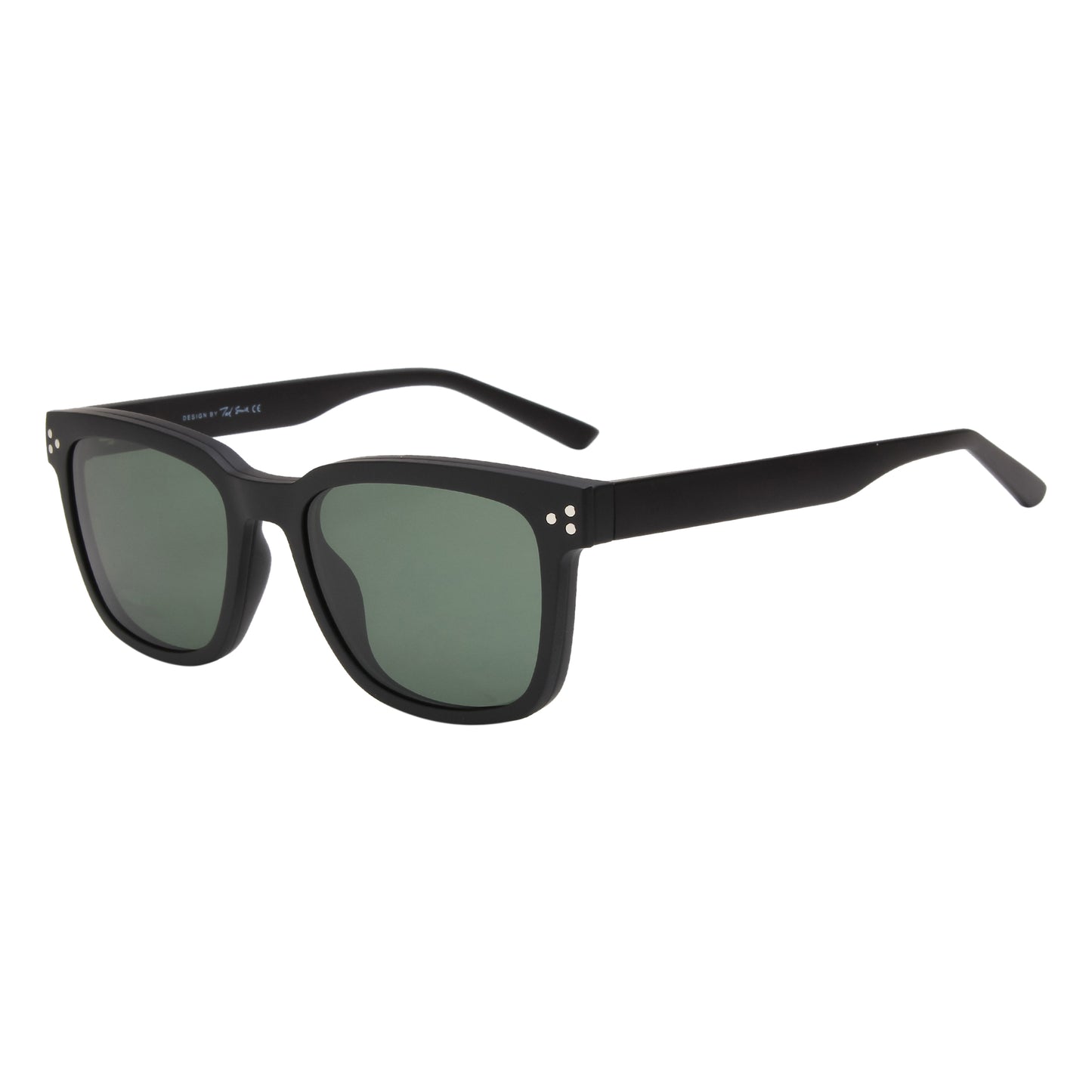 DOTTIE UNISEX SQUARE TR90 CLIPON SUNGLASSES WITH POLARIZED LENS BY TED SMITH (IN 3 COLORS)