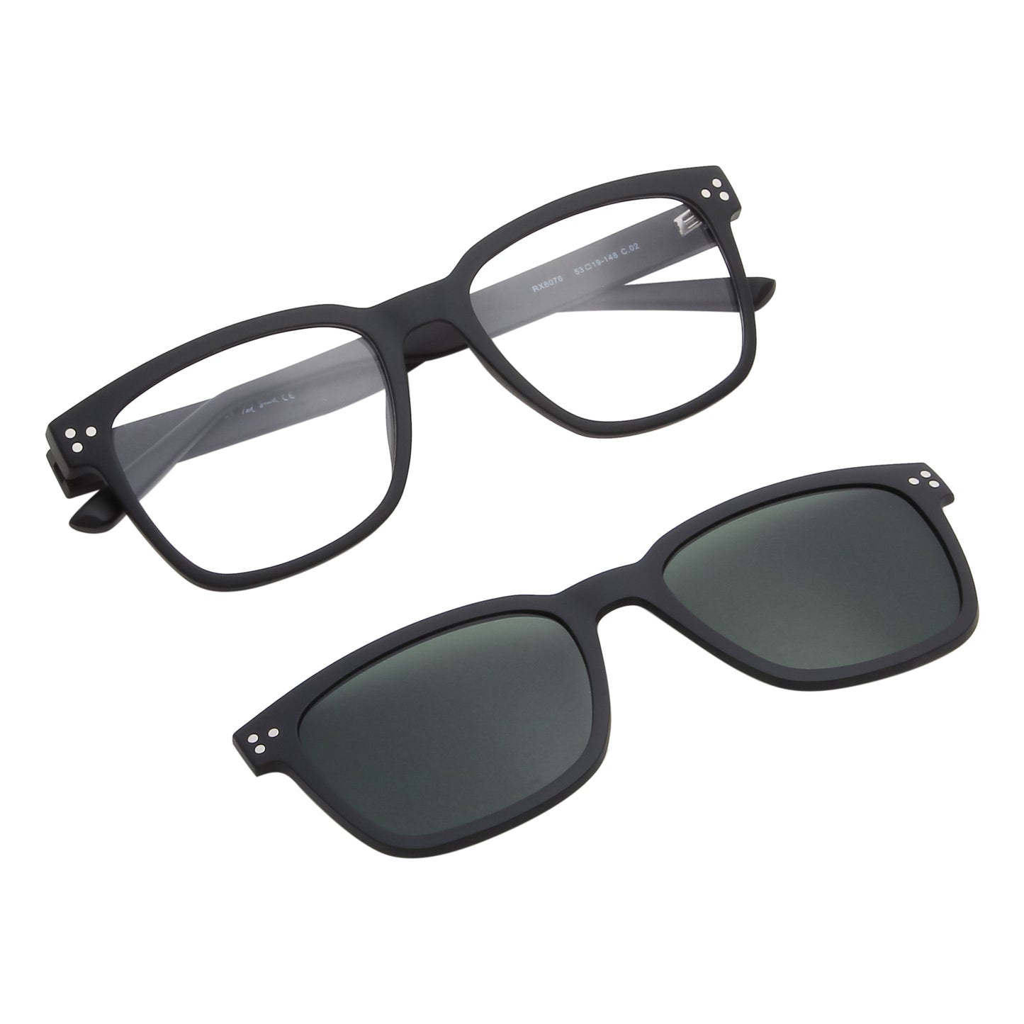 DOTTIE UNISEX SQUARE TR90 CLIPON SUNGLASSES WITH POLARIZED LENS BY TED SMITH (IN 3 COLORS)
