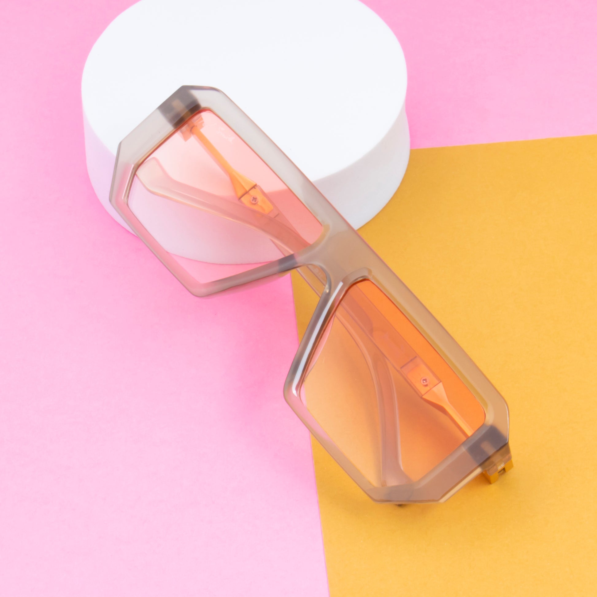 Trump Matt Grey Aviator | Orange Lens | VAVA designs