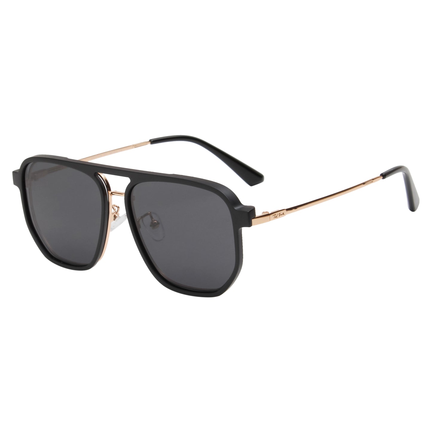 TWITCHY UNISEX AVIATOR METAL CLIPON SUNGLASSES WITH POLARIZED LENS BY TED SMITH (IN 3 COLORS)