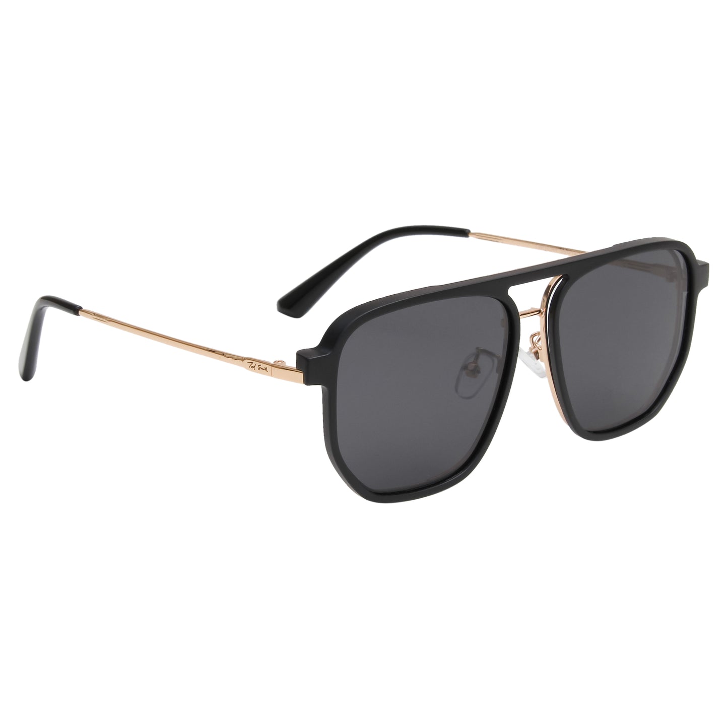 TWITCHY UNISEX AVIATOR METAL CLIPON SUNGLASSES WITH POLARIZED LENS BY TED SMITH (IN 3 COLORS)