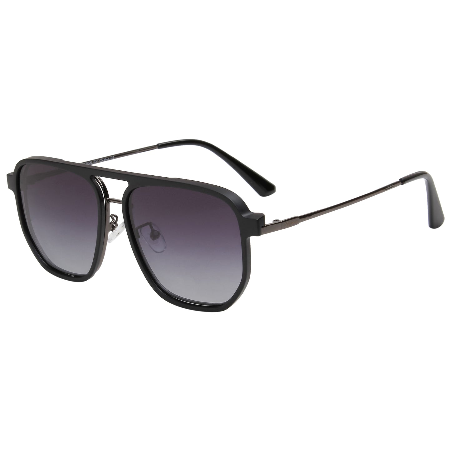 TWITCHY UNISEX AVIATOR METAL CLIPON SUNGLASSES WITH POLARIZED LENS BY TED SMITH (IN 3 COLORS)