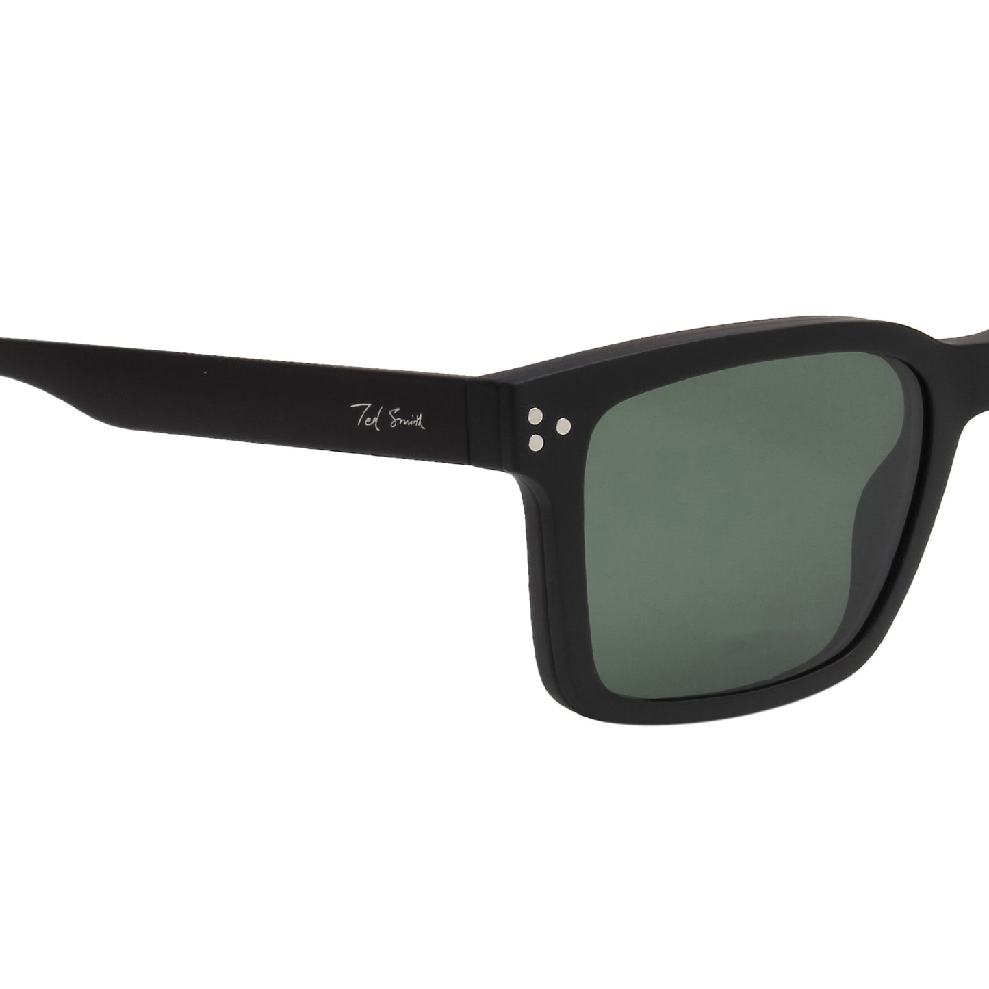 STEVENS UNISEX SQUARE TR90 CLIPON SUNGLASSES WITH POLARIZED LENS BY TED SMITH (IN 2 COLORS)