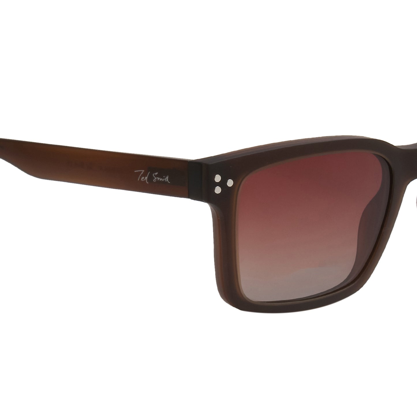 STEVENS UNISEX SQUARE TR90 CLIPON SUNGLASSES WITH POLARIZED LENS BY TED SMITH (IN 2 COLORS)