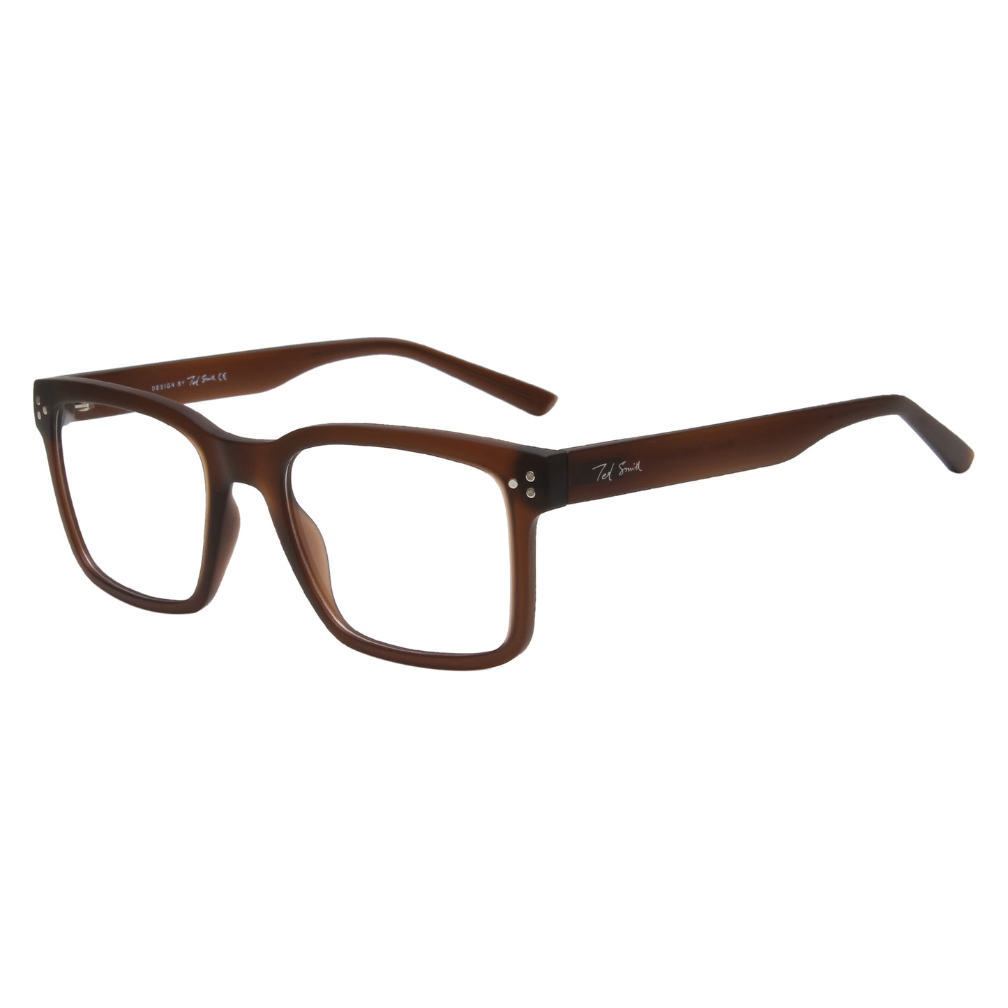 STEVENS UNISEX SQUARE TR90 CLIPON SUNGLASSES WITH POLARIZED LENS BY TED SMITH (IN 2 COLORS)